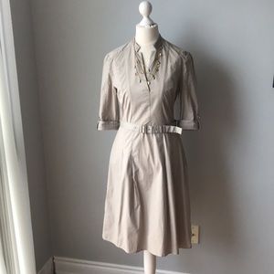 Hugo Boss shirt dress in light sand, size 4